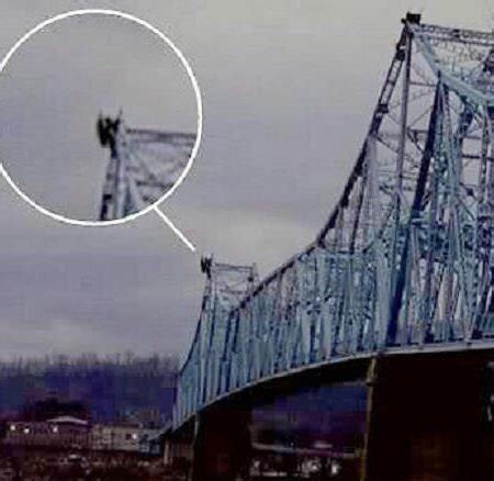 mothman picture on bridge
